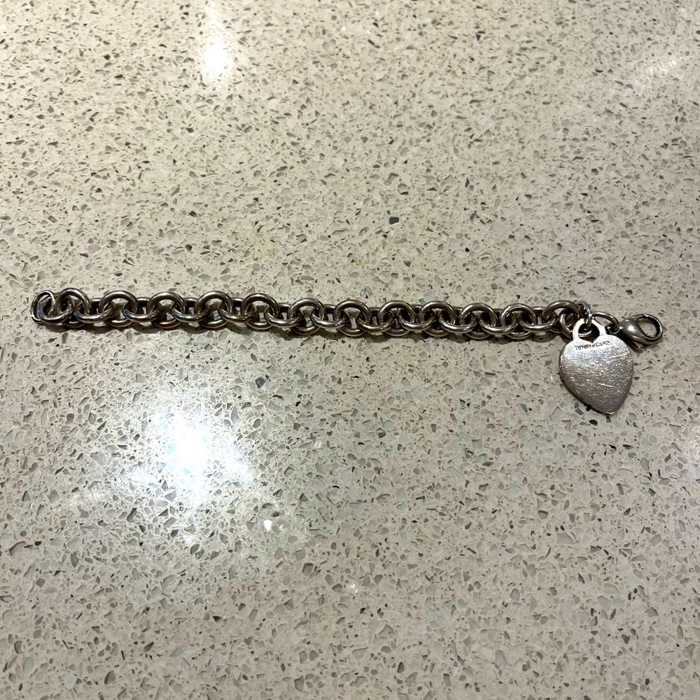 Return to Tiffany sterling silver heart tag authentic bracelet.